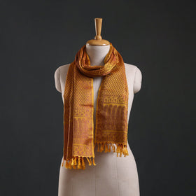 Brocade handloom semi silk banarasi stole 36 - handcrafted