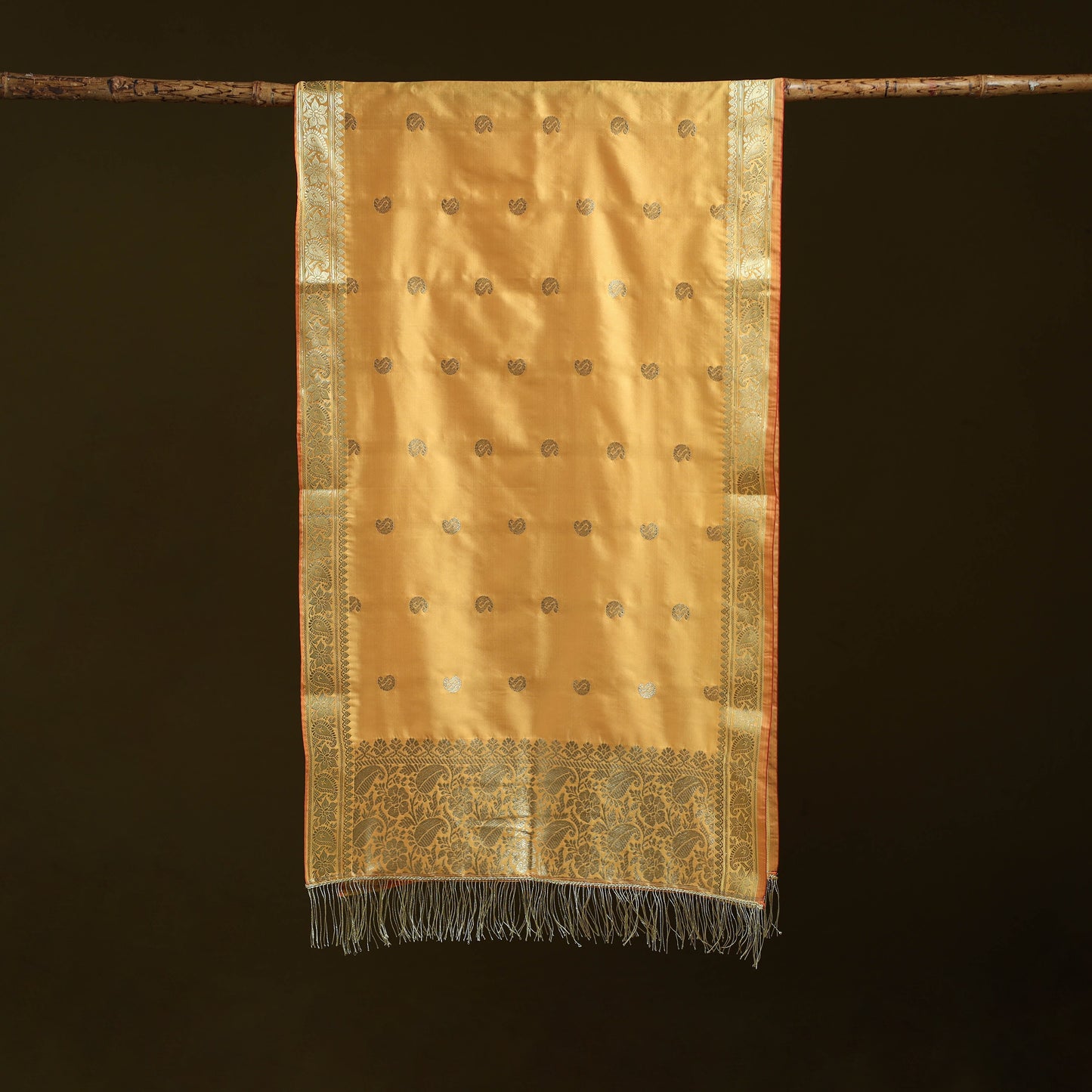 Brocade handloom semi silk nakshi buti banarasi stole