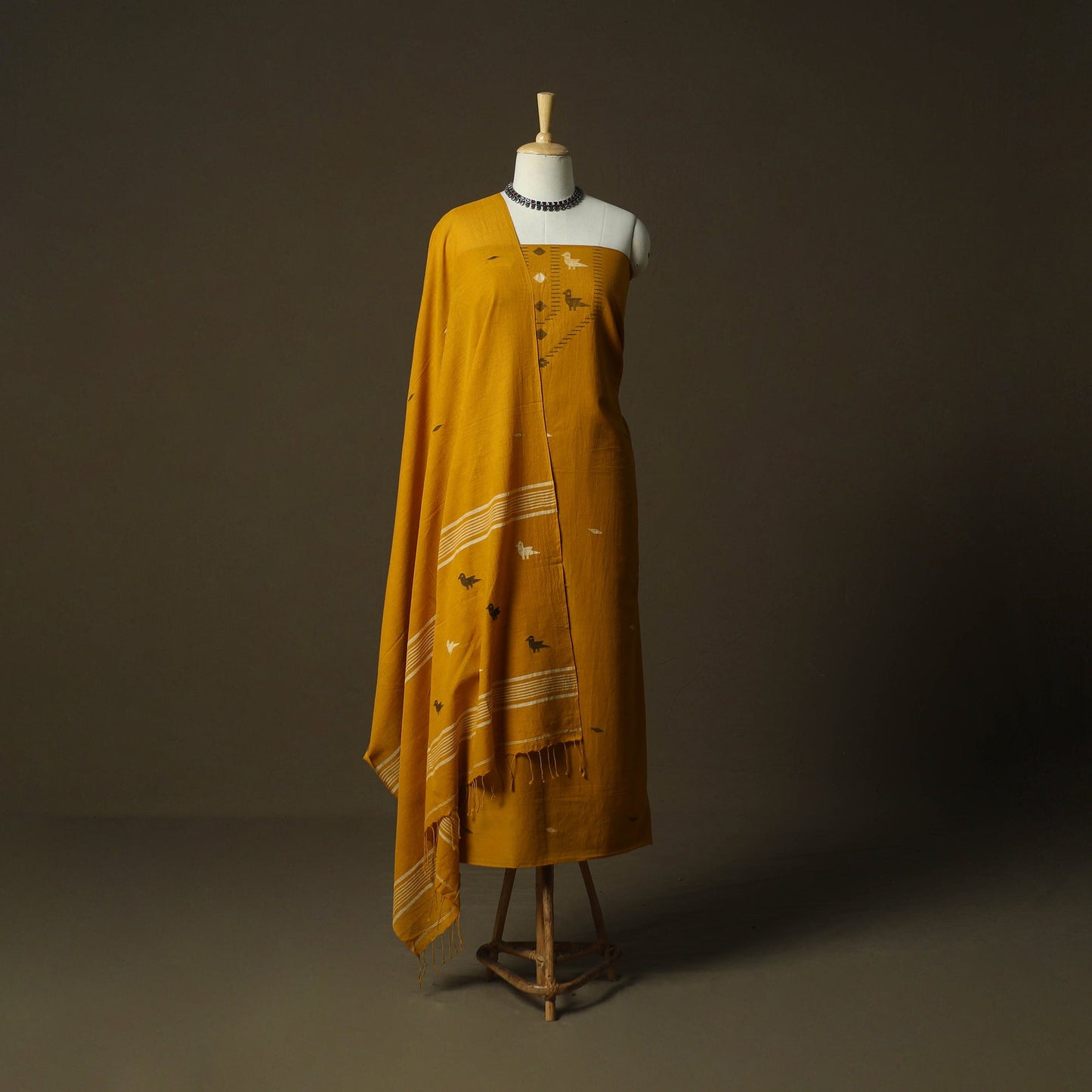 Burdwan jamdani handloom cotton 2pc unstitched dress