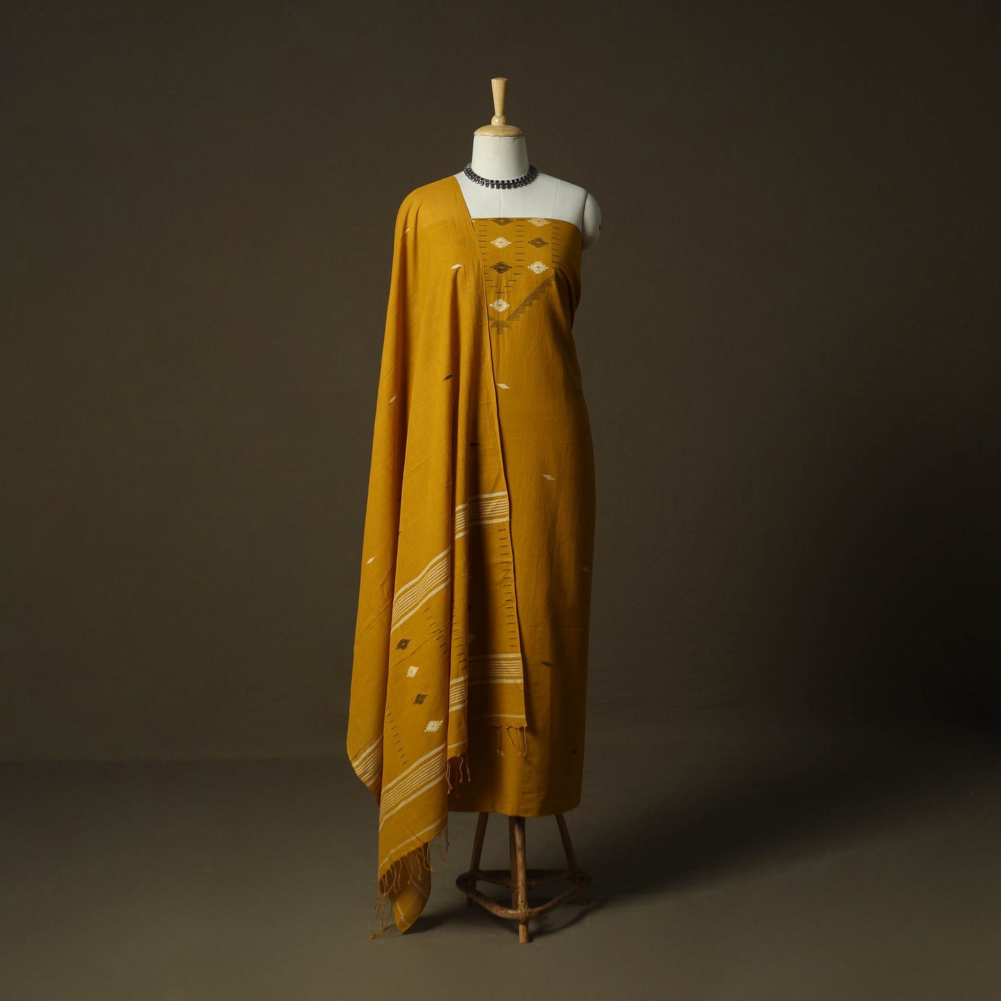 Burdwan jamdani handloom cotton 2pc unstitched dress