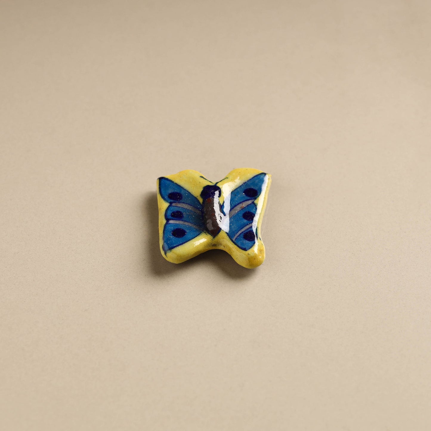 Butterfly - Original Blue Pottery Ceramic Fridge Magnet