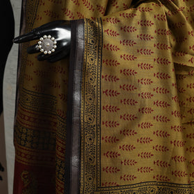 Chanderi silk bagh natural dyed dupatta with zari border 47