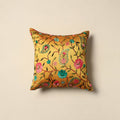 Chanderi silk hand embroidery cushion cover 02 - handcrafted