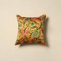 Chanderi silk hand embroidery cushion cover 10 - handcrafted