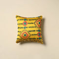 Chanderi silk hand embroidery cushion cover 12 - handcrafted