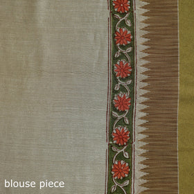 Chanderi silk hand sanganeri saree with ghicha border 14