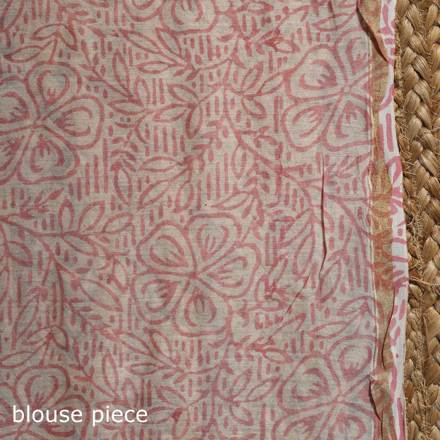 Chanderi silk hand sanganeri saree with zari border 02