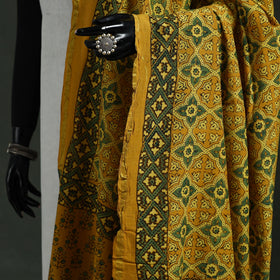 Yellow - chanderi silk kutch hand block print natural dyed