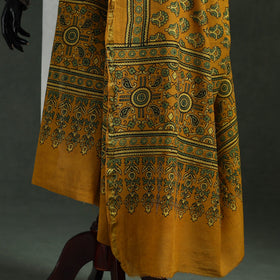 Yellow - chanderi silk kutch hand block print natural dyed