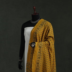 Chanderi silk kutch hand block print natural dyed handloom