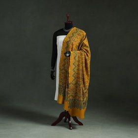 Yellow - chanderi silk kutch hand block print natural dyed