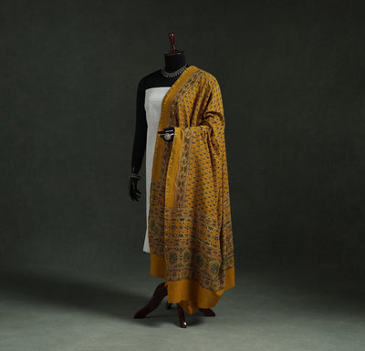 Chanderi silk kutch hand block print natural dyed handloom