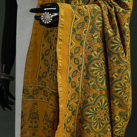 Chanderi silk kutch hand block print natural dyed handloom