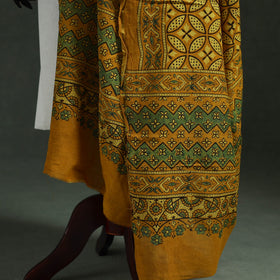 Yellow - chanderi silk kutch hand block print natural dyed