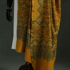 Yellow - chanderi silk kutch hand block print natural dyed