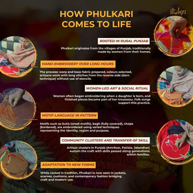 Yellow - chanderi silk phulkari hand embroidery cushion