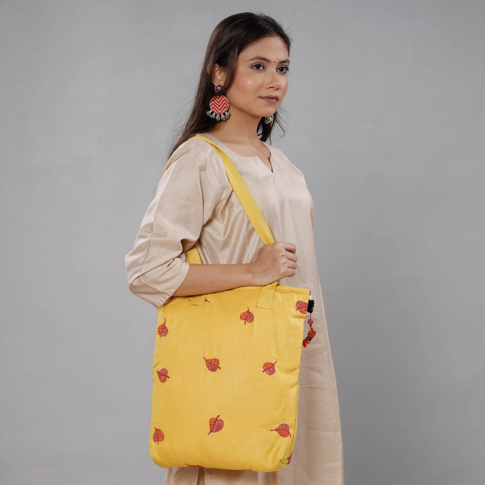 kantha work tote bag