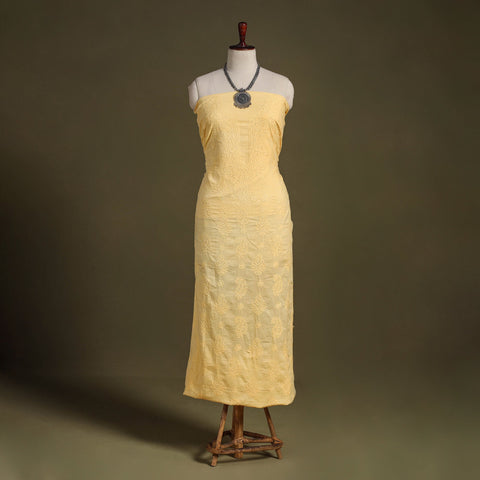 Chikankari Hand Embroidered Mul Cotton Kurta Material