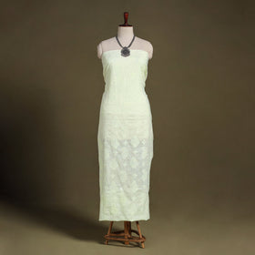 Chikankari Hand Embroidery Mul Cotton Kurta Material 
