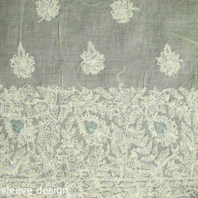 Chikankari with Parsi Style Embroidery Cotton Kurta Material