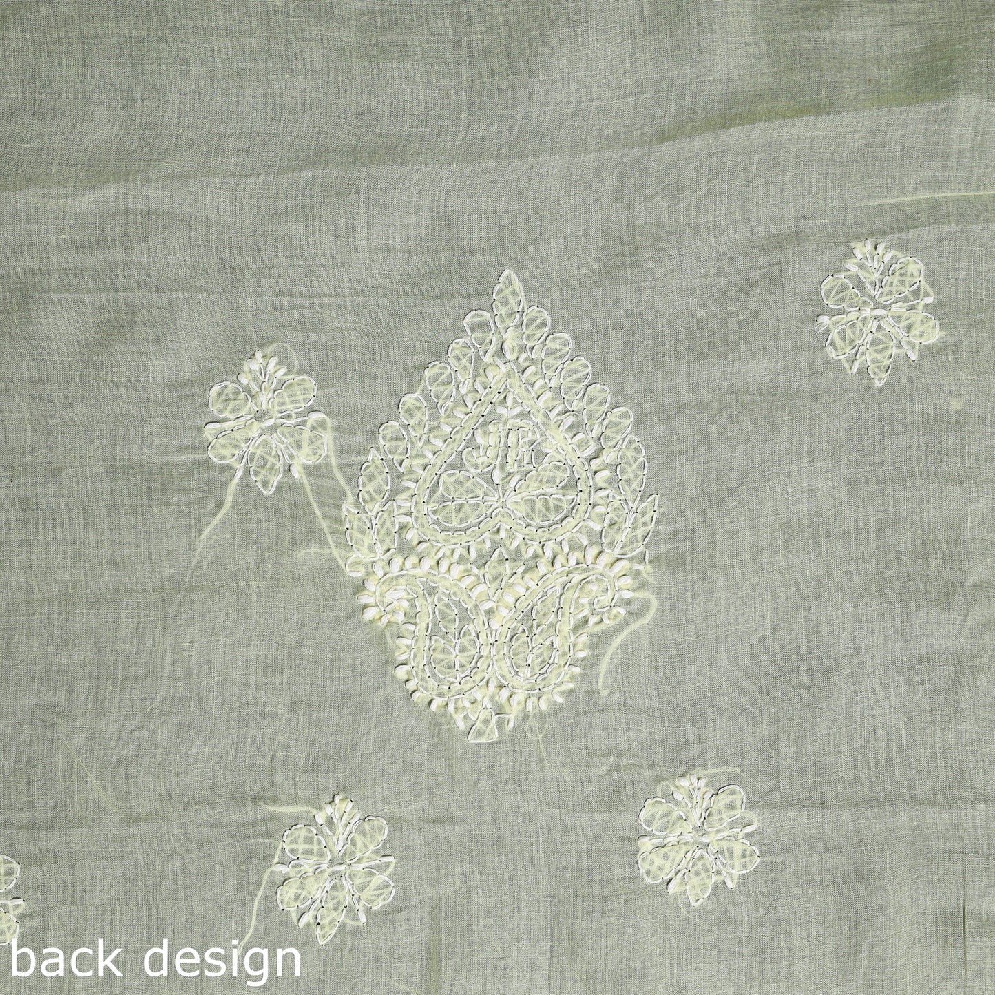 Yellow Chikankari with Parsi Style Embroidery Cotton Kurta Material