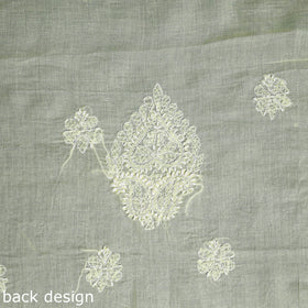 Yellow Chikankari with Parsi Style Embroidery Cotton Kurta Material