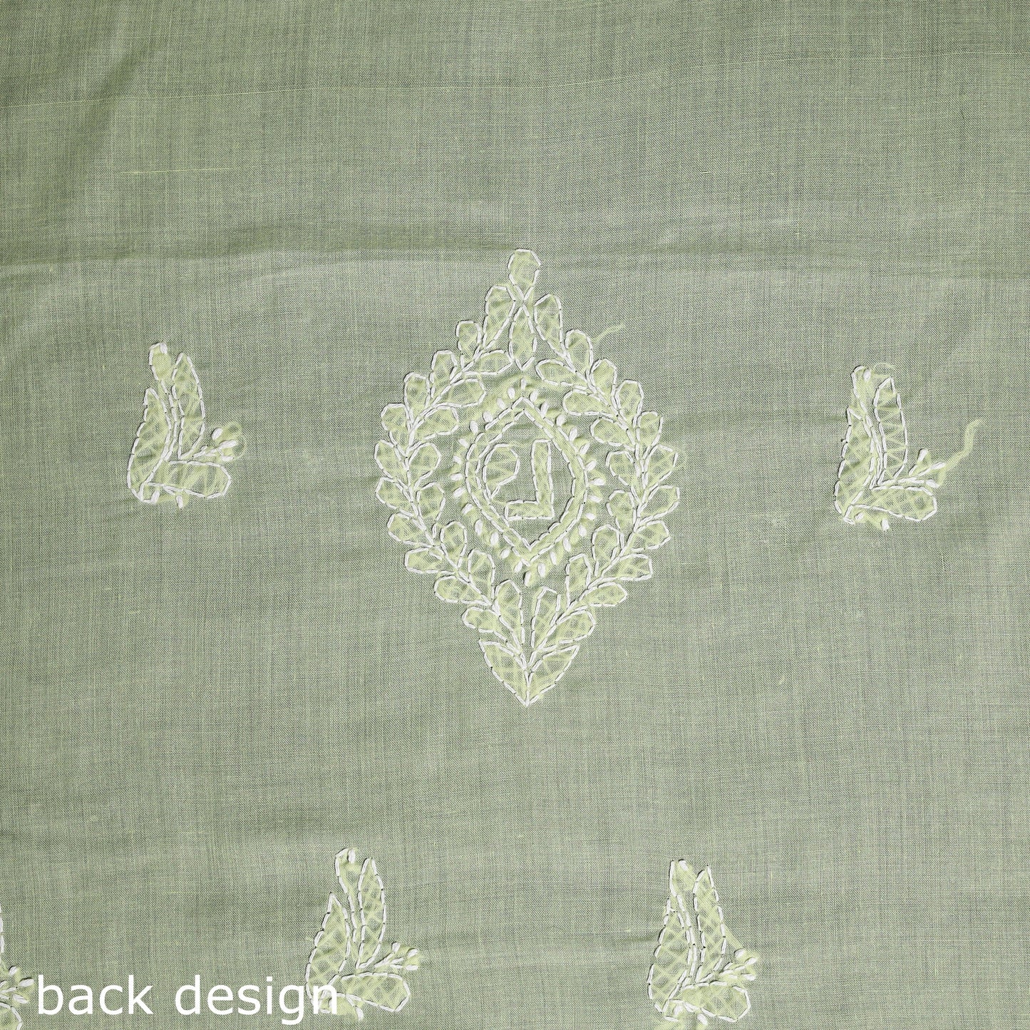 Yellow Chikankari with Parsi Style Embroidery Cotton Kurta Material
