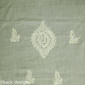 Yellow Chikankari with Parsi Style Embroidery Cotton Kurta Material