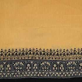 Yellow Cotton Bengal Kantha Stitch Blouse Piece 