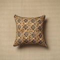 Yellow - cotton printed bagru cushion cover (16 x 16 in) 21