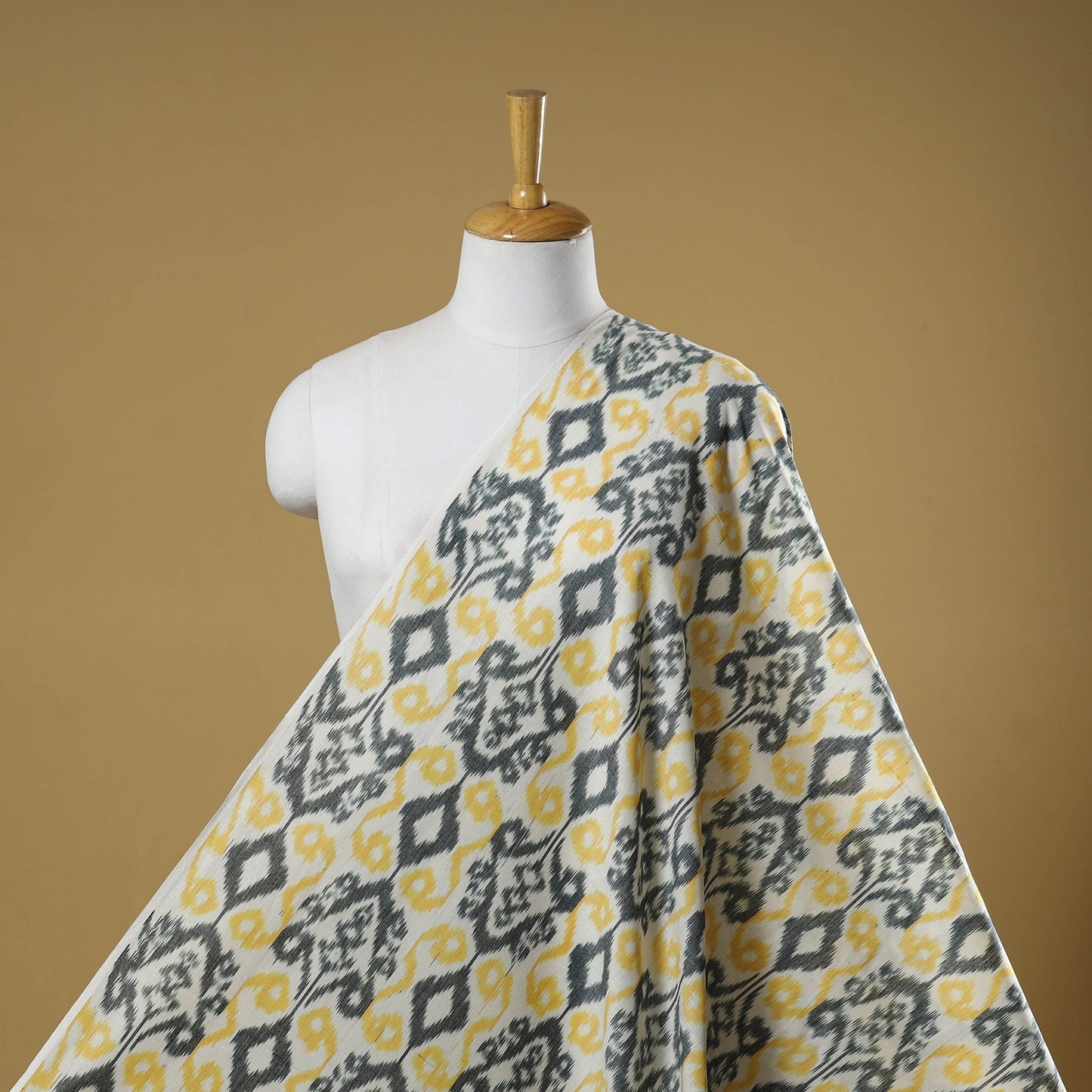 Cotton central asian pochampally ikat fabric 31