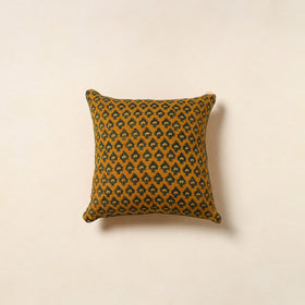 Yellow - cotton cushion cover 36 - handcrafted