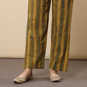 Yellow - cotton flared gher kurta with pant set 07