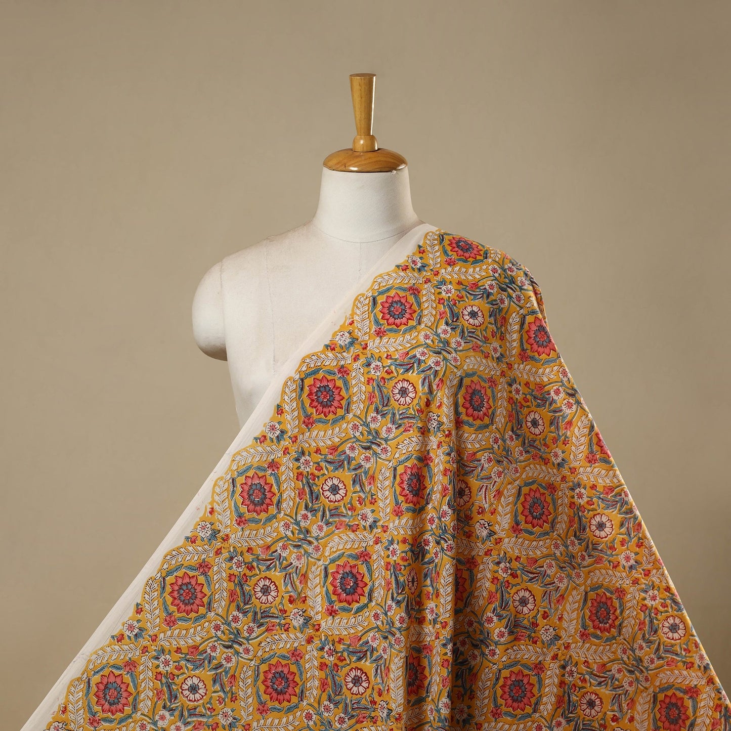 Cotton hand sanganeri fabric 04 - handcrafted