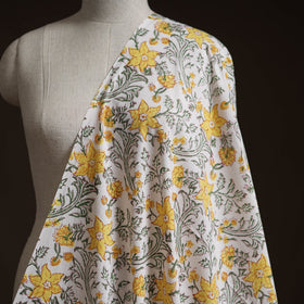 Cotton hand block sanganeri print fabric 19 - handcrafted
