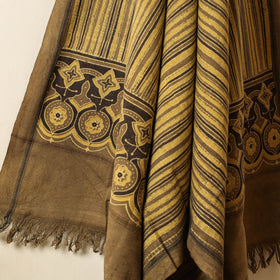 Yellow - Block Print Cotton Ajrakh Handloom Towel