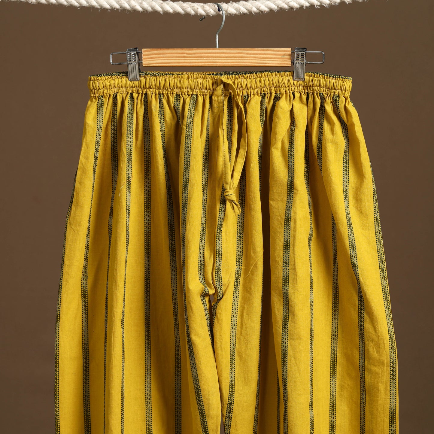 Yellow - cotton jacquard weave afghani salwar 11