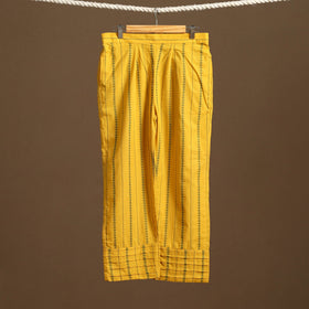 Yellow - cotton jacquard weave palazzo 08 - handcrafted