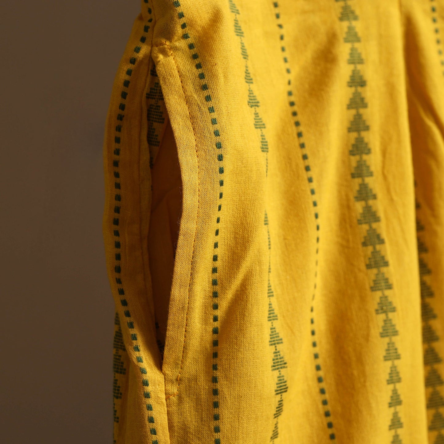 Yellow - cotton jacquard weave palazzo 08 - handcrafted