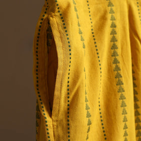Yellow - cotton jacquard weave palazzo 08 - handcrafted