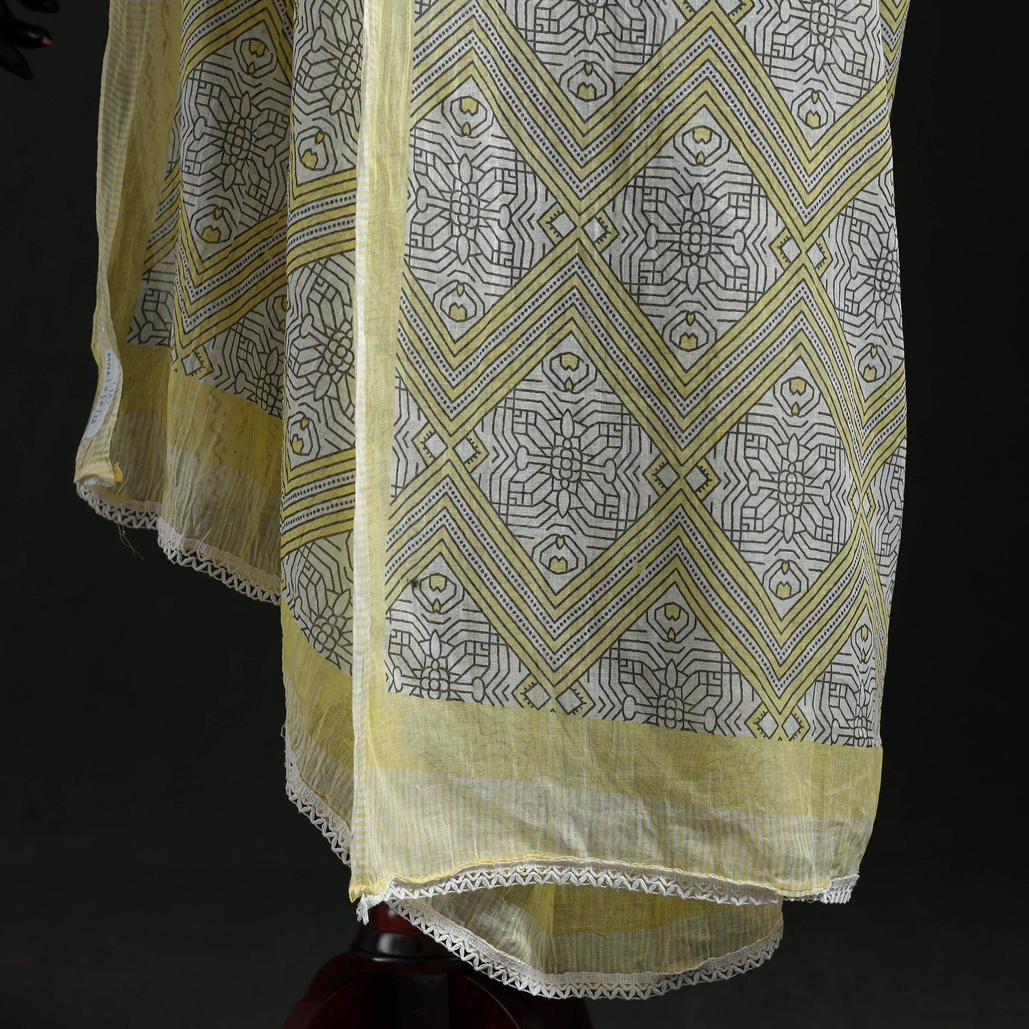 Cotton jaipur printed dupatta 18 - handcrafted