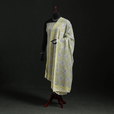Cotton jaipur printed dupatta 18 - handcrafted