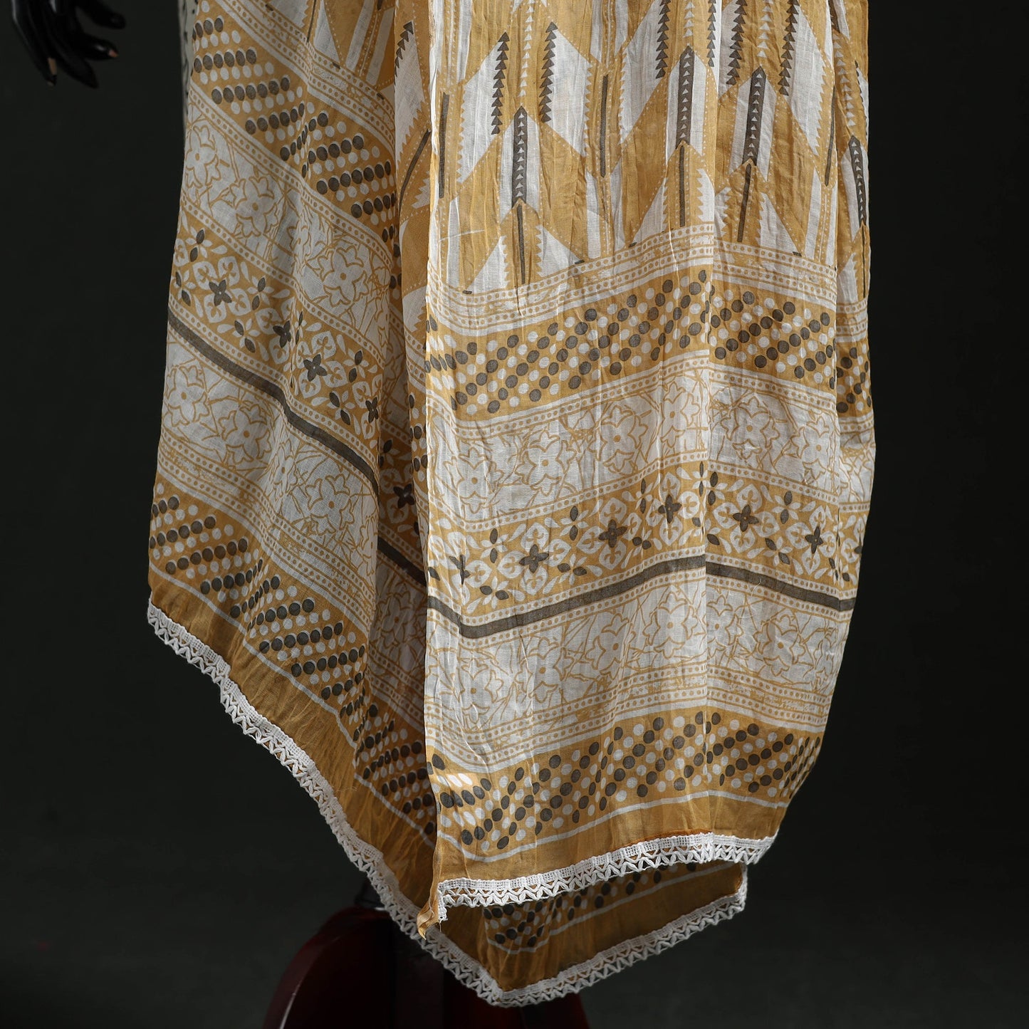 Cotton jaipur printed dupatta 30 - handcrafted