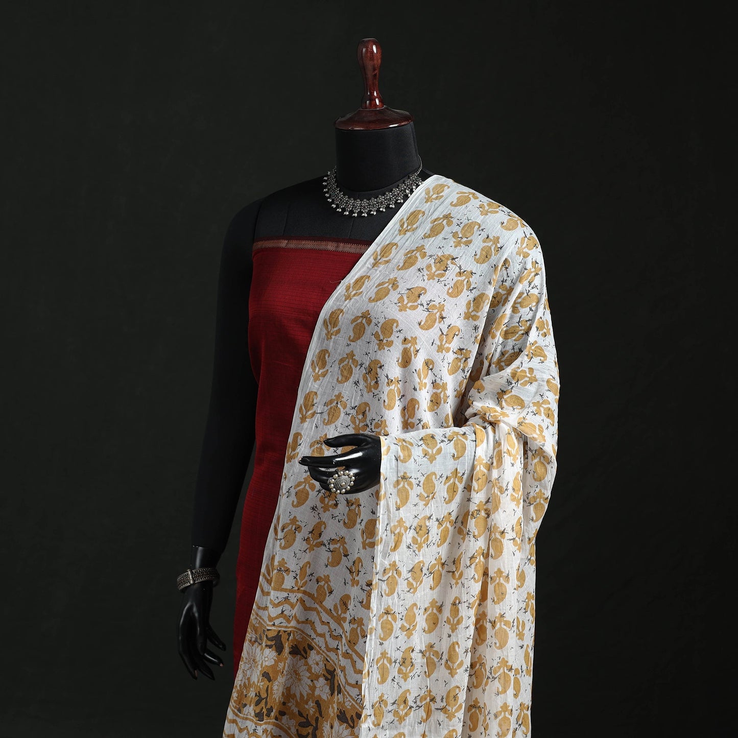 Cotton jaipur printed dupatta 61 - handcrafted