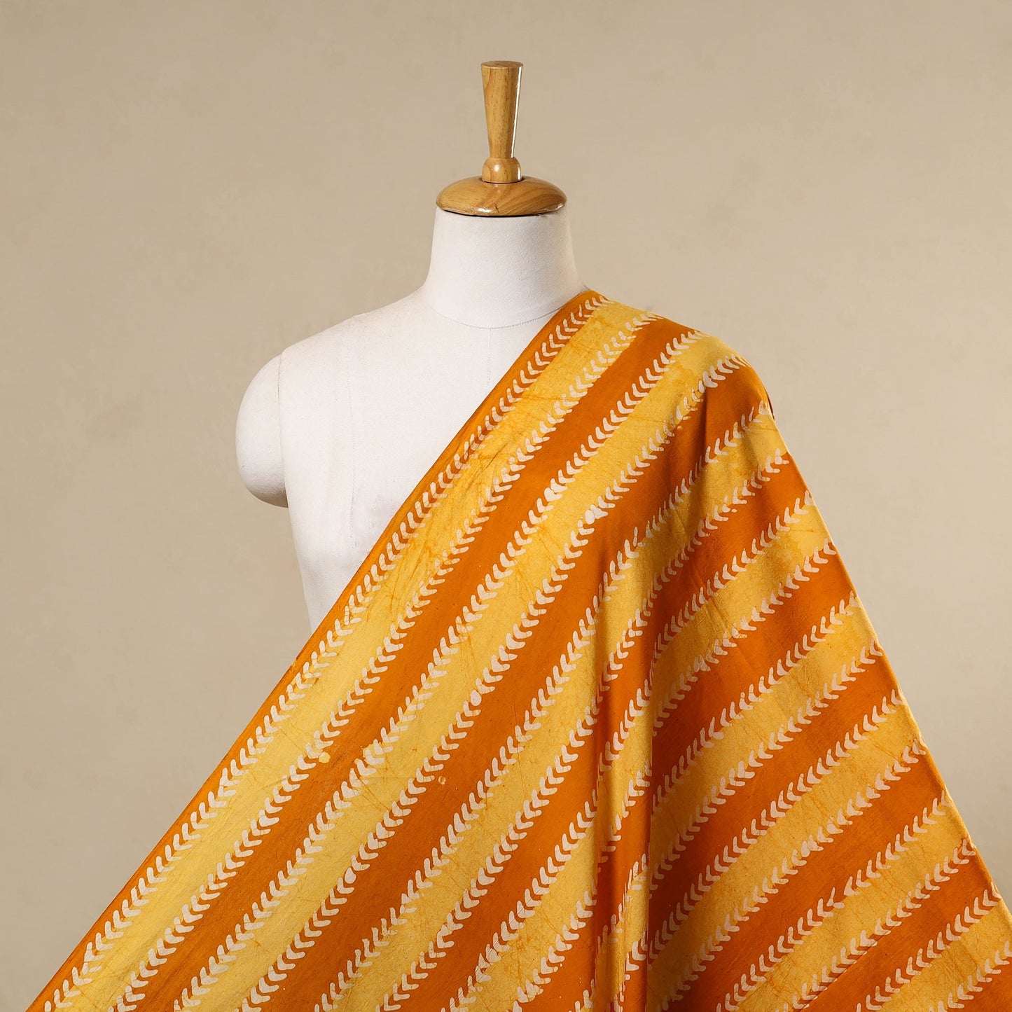 Yellow - cotton kutch batik fabric 01 - handcrafted