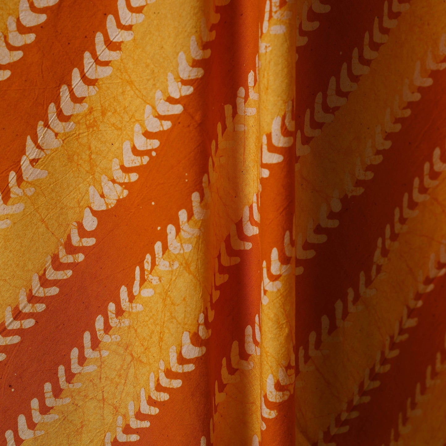 Yellow - cotton kutch batik fabric 01 - handcrafted