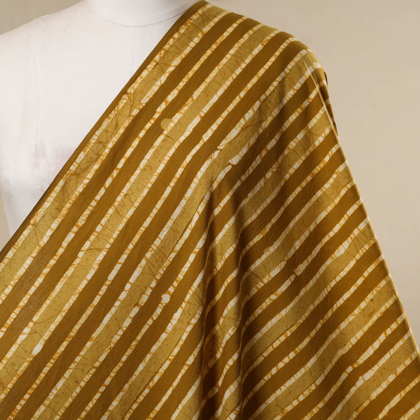 Yellow - cotton kutch batik fabric 39 - handcrafted