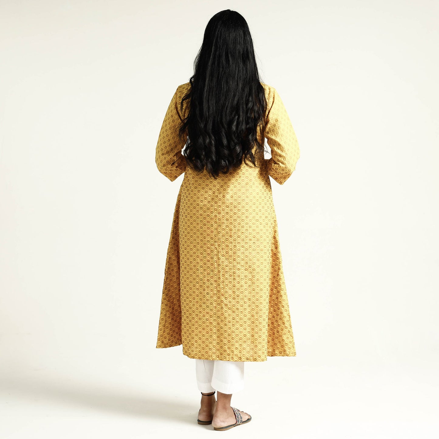Buy Cotton A-Line Jacquard Kurta for Women