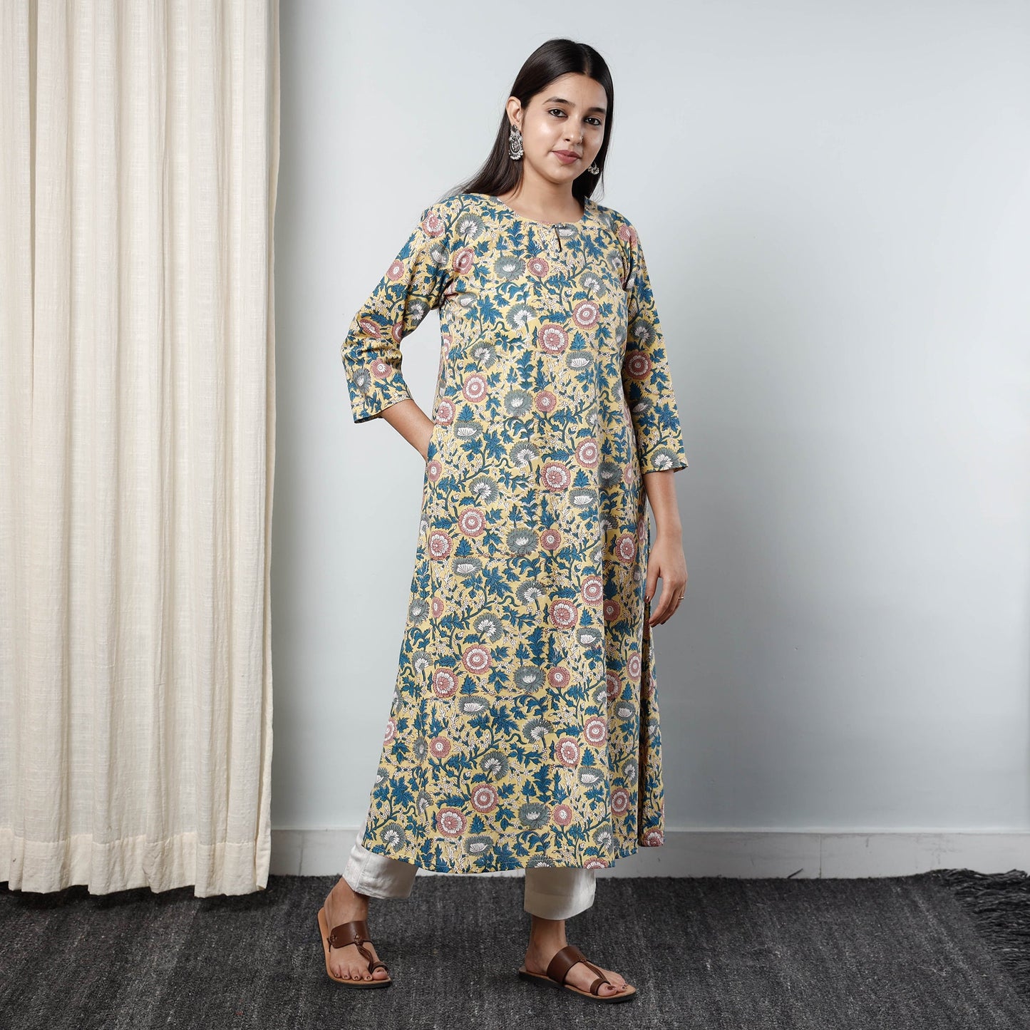  Sanganeri Block Printed Kurta