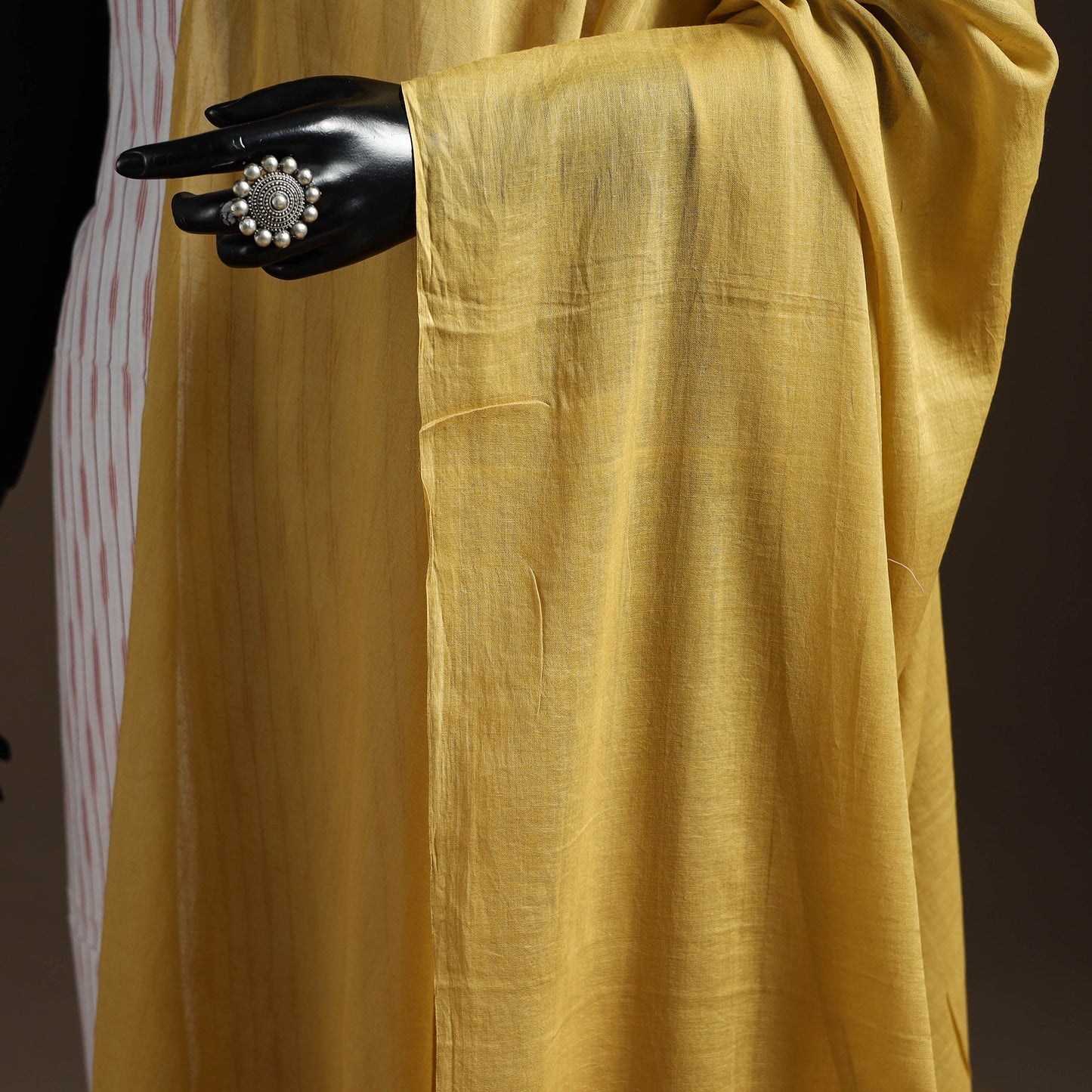 Cotton plain dupatta 08 - handcrafted